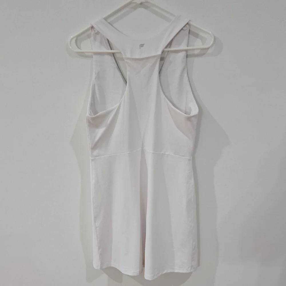 Fabletics Sz Med White On The Go Built Classic Dress